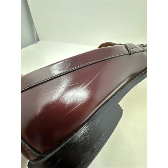 GH Bass Shoes Mens Size 10.5D Walter Burgundy Weejuns Penny Loafers Slip On - Picture 9 of 16